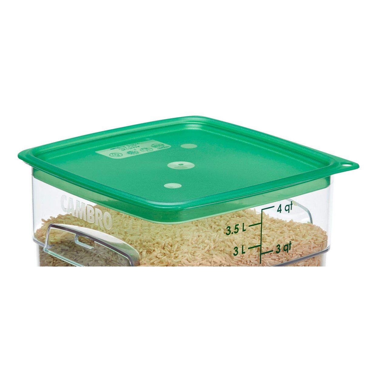 Cambro SFC2452 Green Square Lid For 2 And 4 Qt. Containers